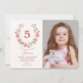 Invitation Rose Wreath Cinquième anniversaire (Devant)