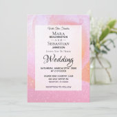 Invitation *~* Rosebud Faux Parties scintillant rose Mariage  (Debout devant)