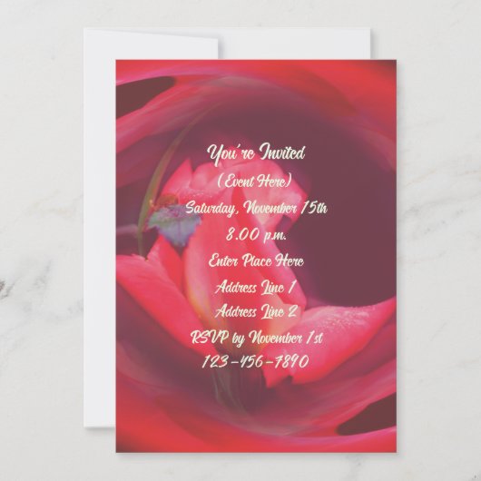 Invitation Rosebud Floral Art Party (Devant)