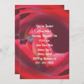 Invitation Rosebud Floral Art Party (Devant / Derrière)