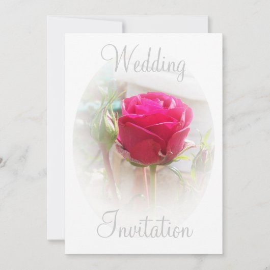 Invitation Rosebud rose (Devant)