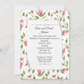 Invitation Rosebud rose pour le renouvellement de Vow (Devant)