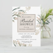 Invitation Rosebustes blancs femelles Fête des mariées floral (Debout devant)