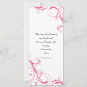 Invitation Rosée de la lame de Filigree (Dos)