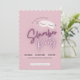 Invitation Rosée, dorée, anniversaire endormi
