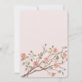 Invitation Rosée Noire Romantique Rose Rose Rose Mariage du c (Dos)