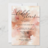 Invitation RoseGold Earthtone Mariage de couleur d'eau (Devant)