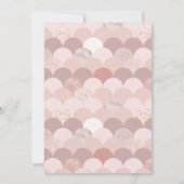 Invitation Rosegold, Invitation Or Rose, Bébé de M (Dos)