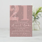 Invitation Rosegold Parties scintillant Anniversaire Fête de (Debout devant)