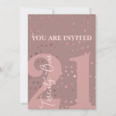 Invitation Rosegold Parties scintillant Anniversaire Fête de (Dos)