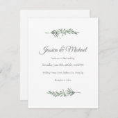 Invitation Rosemaire aquarelle (Devant / Derrière)