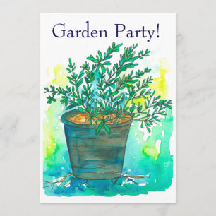 Invitation Rosemary Garden Party