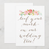 Invitation Roseraie  Laissez votre marque sur notre arbre de  (Devant / Derrière)