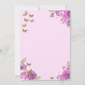 Invitation Roses and Butterflies Pink 18th Debut Birthday (Dos)