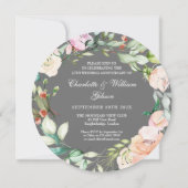 Invitation Roses Aquarelle Anniversaire de Mariage Argent 25  (Dos)