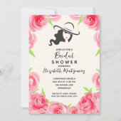 Invitation Roses aquarelle Fête des mariées grand Casquette (Devant)