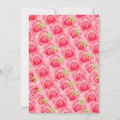 Invitation Roses aquarelle Fête des mariées grand Casquette (Dos)