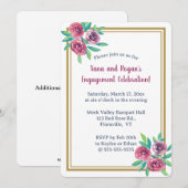 Invitation Roses aquarellées romantiques modifiables (Devant / Derrière)