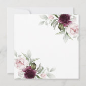 Invitation Roses Aquarelles Élégantes Floral 60e Anniversaire (Dos)