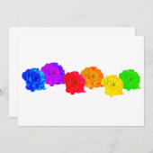 Invitation Roses Arc-en-Ciel (Devant / Derrière)