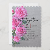 Invitation Roses avec des souvenirs (Devant)