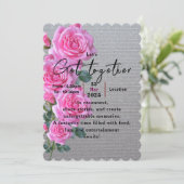 Invitation Roses avec des souvenirs (Debout devant)