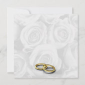 Invitation Roses blanches (Dos)