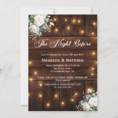 Invitation Roses blanches avant la nuit (Devant)