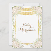 Invitation Roses blanches Baby shower Fiesta mexicaine Invita (Dos)