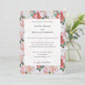 Invitation Roses blanches blanches rouges Mariage de fleurs (Debout devant)
