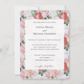 Invitation Roses blanches blanches rouges Mariage de fleurs (Devant)