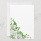 Invitation Roses blanches | Célébration florale de verdure de (Dos)