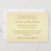 Invitation Roses blanches, coeur 60e anniversaire de Mariage (Dos)