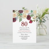 Invitation Roses blanches de Champagne rouge de Bourgogne 80e (Debout devant)