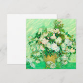 Invitation Roses blanches de Van Gogh (Devant / Derrière)