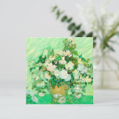 Invitation Roses blanches de Van Gogh (Debout devant)