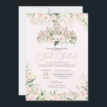 Invitation Roses Blanches Douce Rose Élégante Douce 16 Annive<br><div class="desc">Elégant design de luxe avec des roses douces rose et blanche,  des accents d'or rose,  et une belle poupée dans un luxueux tiara glamour avec des fleurs. Tout le texte est entièrement personnalisable.</div>