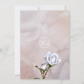 Invitation Roses blanches douces romantiques élégantes floral (Dos)