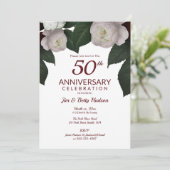 Invitation Roses blanches du 50e anniversaire (Debout devant)