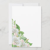 Invitation Roses blanches élégantes | Orchidées 70e fête d'an (Dos)