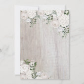 Invitation Roses blanches élégantes Quinceanera Ouest Rustiqu (Dos)