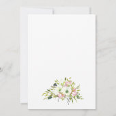 Invitation Roses blanches et blanches avec éclaboussures d'or (Dos)