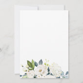 Invitation Roses blanches et Hydrangeas Elégant 60e anniversa (Dos)