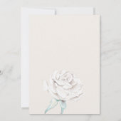 Invitation Roses blanches florales (Dos)