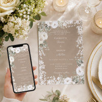 Roses blanches ivoire taupe neige mariage hivernal