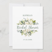 Invitation Roses blanches Mariée verte Ce qui est dans votre (Dos)