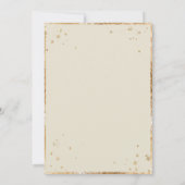 Invitation Roses blanches Or Neutre Mariage élégant (Dos)