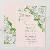 Roses blanches | Orchidées 40e fête d'anniversaire