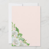 Invitation Roses blanches | Orchids Boho Floral Girl Baby sho (Dos)