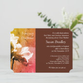 Invitation Roses blanches pour toujours dans nos coeurs servi (Debout devant)